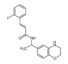 (E)-3-(2-Fluorophenyl)-N-((S)-1-(3,4-dihydro-2H-benzo[1,4]oxazin-6-yl)-ethyl]acrylamide 697287-48-2