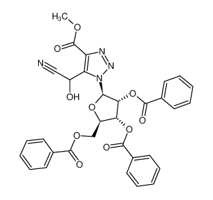 76143-43-6 methyl 5-(α-cyano-α-hydroxymethyl)-1-(2,3,5-tri-O-benzoyl-β-D-ribofuranosyl)-v-triazole-4-carboxylate