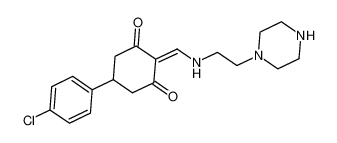 5-(4-Chlorophenyl)-2-{[(2-piperazin-1-ylethyl)-amino]methylene}cyclohexane-1,3-dione 299935-27-6