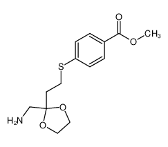 74163-00-1 spectrum, methyl 4-((2-(2-(aminomethyl)-1,3-dioxolan-2-yl)ethyl)thio)benzoate