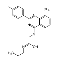 2-{[2-(4-Fluorophenyl)-8-methyl-4-quinazolinyl]sulfanyl}-N-propyl acetamide 606134-57-0