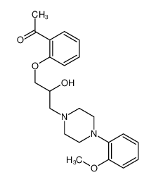 1-[2-[2-hydroxy-3-[4-(2-methoxyphenyl)piperazin-1-yl]propoxy]phenyl]ethanone 63990-74-9