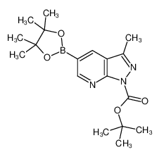 tert-butyl 3-methyl-5-(4,4,5,5-tetramethyl-1,3,2-dioxaborolan-2-yl)pyrazolo[3,4-b]pyridine-1-carboxylate 1131121-50-0