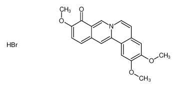 2,3,10-trimethoxyisoquinolino[2,1-b]isoquinolin-7-ium-9-ol,bromide 57721-71-8