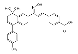 4-(3-(8,8-dimethyl-5-(p-tolyl)-7,8-dihydronaphthalen-2-yl)-3-(hydroxyimino)prop-1-en-1-yl)benzoic acid 859498-19-4