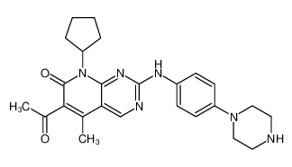 Pyrido[2,3-d]pyrimidin-7(8H)-one, 6-acetyl-8-cyclopentyl-5-methyl-2-[[4-(1-piperazinyl)phenyl]amino]-