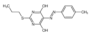 376608-72-9 spectrum, 4,6-dihydroxy-5-((E)-2-(4-methylphenyl)diazenyl)-2-(propylsulfanyl)pyrimidine