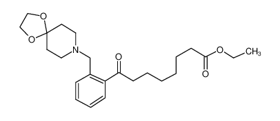 ethyl 8-[2-(1,4-dioxa-8-azaspiro[4.5]decan-8-ylmethyl)phenyl]-8-oxooctanoate 898781-35-6