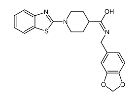 N-(1,3-Benzodioxol-5-ylmethyl)-1-(1,3-benzothiazol-2-yl)-4-piperi dinecarboxamide