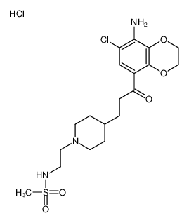 N-[2-[4-[3-(5-amino-6-chloro-2,3-dihydro-1,4-benzodioxin-8-yl)-3-oxopropyl]piperidin-1-yl]ethyl]methanesulfonamide,hydrochloride 184159-40-8