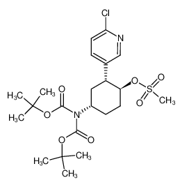 868528-88-5 (1S,2R,4S)-methanesulfonic acid 4-(N,N-bis(tert-butoxycarbonyl)amino)-2-(6-chloropyridin-3-yl)cyclohexyl ester