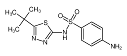 4-amino-N-(5-tert-butyl-1,3,4-thiadiazol-2-yl)benzenesulfonamide 535-65-9