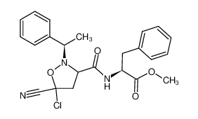 125507-04-2 (2S)-methyl 2-(5-chloro-5-cyano-2-((R)-1-phenylethyl)isoxazolidine-3-carboxamido)-3-phenylpropanoate