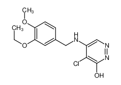 4-氯-5-[(3-乙氧基-4-甲氧基苯基)甲基氨基]-2H-哒嗪-3-酮