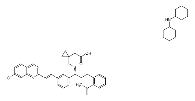 1351973-22-2 [S,E]-1-[[[1-[3-(2-(7-chloro-2-quinolinyl)ethenyl)phenyl]-3-[2-(prop-1-en-2-yl)phenyl]propyl]thio]methyl]cyclopropaneacetic acid dicyclohexylamine salt