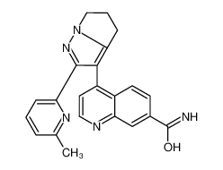 4-[2-(6-methylpyridin-2-yl)-5,6-dihydro-4H-pyrrolo[1,2-b]pyrazol-3-yl]quinoline-7-carboxamide 476477-15-3