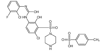 960495-43-6 structure, C24H25Cl2FN4O7S2