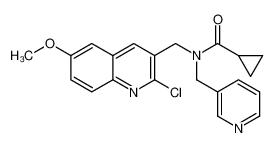 N-[(2-Chloro-6-methoxy-3-quinolinyl)methyl]-N-(3-pyridinylmethyl) cyclopropanecarboxamide 606103-05-3
