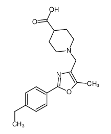 1-{[2-(4-Ethylphenyl)-5-methyl-1,3-oxazol-4-yl]-methyl}piperidine-4-carboxylic acid 897769-44-7