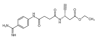 ethyl (3S)-3-[[4-(4-carbamimidoylanilino)-4-oxobutanoyl]amino]pent-4-ynoate 149820-74-6