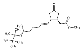 132747-02-5 methyl 2-((1S,2R)-2-((S,E)-6-((tert-butyldimethylsilyl)oxy)hept-1-en-1-yl)-4-oxocyclopentyl)acetate