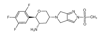 (2R,3S,5R)-2-(2,4,5-Trifluorophenyl)-5-[2-(methylsulfonyl)-2,6-dihydropyrrolo[3,4-c]pyrazol-5(4H)-yl]tetrahydro-2H-pyran-3-amine