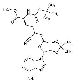 87884-17-1 spectrum, 9-(methyl 9(S)-(((tert-butyloxy)carbonyl)amino)-6-cyano-5,6,7,8,9-pentadeoxy-2,3-O-isopropylidene-β-D-ribo-decafuranosyluronate)adenine