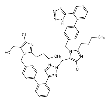 [2-butyl-1-[2'-[2-[[2-butyl-4-chloro-1-[[2'-(1H-tetrazol-5-yl) biphenyl-4-yl]methyl]-1H-imidazol-5-yl]methyl]-2H-tetrazol-5-yl]biphenyl-4-yl]methyl-4-chloro-1H-imidazol-5-yl]methanol 230971-72-9