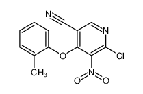 6-chloro-4-(2-methylphenoxy)-5-nitropyridine-3-carbonitrile 89247-23-4