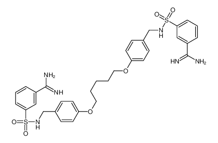 3-[[4-[5-[4-[[(3-carbamimidoylphenyl)sulfonylamino]methyl]phenoxy]pentoxy]phenyl]methylsulfamoyl]benzenecarboximidamide 224054-76-6