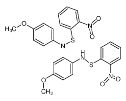 85695-75-6 spectrum, 4-methoxy-N2-(4-methoxyphenyl)-N1N2-bis(2-nitrophenylthio)-o-phenylenediamine