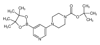 tert-butyl 4-[5-(4,4,5,5-tetramethyl-1,3,2-dioxaborolan-2-yl)pyridin-3-yl]piperazine-1-carboxylate 1346808-98-7