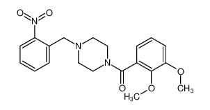 (2,3-dimethoxyphenyl)-[4-[(2-nitrophenyl)methyl]piperazin-1-yl]methanone 6042-51-9