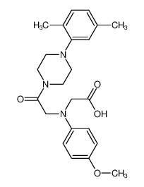 [{2-[4-(2,5-Dimethylphenyl)piperazin-1-yl]-2-oxoethyl}(4-methoxyphenyl)amino]acetic acid 1142205-53-5