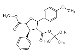 (2*,4S,5R)-methyl N-tert-butoxycarbonyl-2-(4'-methoxy)phenyl-4-phenyl-1,3-oxazolidine-5-methionate