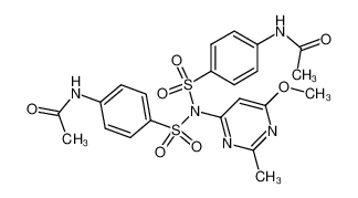 103641-55-0 spectrum, bis-(N-acetyl-sulfanilyl)-(6-methoxy-2-methyl-pyrimidin-4-yl)-amine