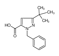 2-benzyl-5-tert-butylpyrazole-3-carboxylic acid 100957-85-5