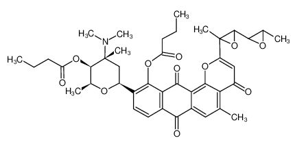 [6-[11-butanoyloxy-5-methyl-2-[2-methyl-3-(3-methyloxiran-2-yl)oxiran-2-yl]-4,7,12-trioxonaphtho[2,3-h]chromen-10-yl]-4-(dimethylamino)-2,4-dimethyloxan-3-yl] butanoate 151283-90-8