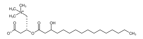 1-​Propanaminium, 3-​carboxy-​2-​[(3-​hydroxy-​1-​oxohexadecyl)​oxy]​-​N,​N,​N-​trimethyl-​, inner salt, (2R)​- 195207-76-2