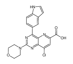 8-chloro-4-(1H-indol-5-yl)-2-morpholin-4-ylpyrido[3,2-d]pyrimidine-6-carboxylic acid 1240122-96-6