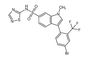 1423161-46-9 structure, C18H12BrF3N4O2S2