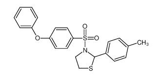 2-(4-methylphenyl)-3-(4-phenoxyphenyl)sulfonyl-1,3-thiazolidine 537678-14-1