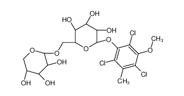 (2S,3R,4S,5S,6R)-2-(2,4,6-trichloro-3-methoxy-5-methylphenoxy)-6-[[(2S,3R,4S,5R)-3,4,5-trihydroxyoxan-2-yl]oxymethyl]oxane-3,4,5-triol 143601-11-0