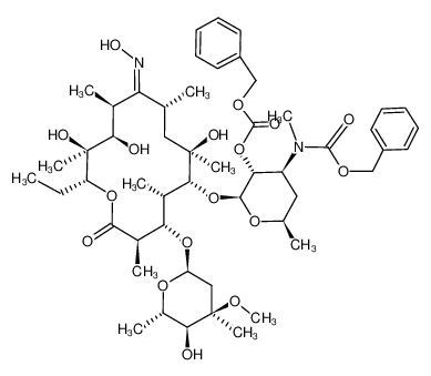 101666-16-4 spectrum, 2'-O,3'-N-bis(benzyloxycarbonyl)-N-demethylerythromycin A 9-oxime