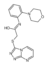 N-[2-(4-Morpholinyl)phenyl]-2-([1,2,4]triazolo[4,3-a]pyrimidin-3- ylsulfanyl)acetamide 606121-79-3