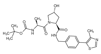 1448189-47-6 spectrum, tert-butyl N-[(2S)-1-[(2S,4R)-4-hydroxy-2-({4-(4-methylthiazol-5-yl)benzyl}carbamoyl)pyrrolidin-1-yl]-1-oxopropan-2-yl]carbamate