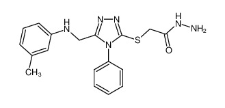 2-[(5-{[(3-Methylphenyl)amino]methyl}-4-phenyl-4H-1,2,4-triazol-3-yl)thio]acetohydrazide 1071296-49-5