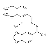 N'-[(E)-(2,3,4-Trimethoxyphenyl)methylene]-1,3-benzodioxole-5-car bohydrazide 90754-80-6