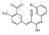 (Z)-N-(3-bromophenyl)-2-cyano-3-(4-methyl-3-nitrophenyl)prop-2-enamide 6059-66-1