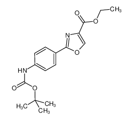 ethyl 2-[4-[(2-methylpropan-2-yl)oxycarbonylamino]phenyl]-1,3-oxazole-4-carboxylate 886363-48-0